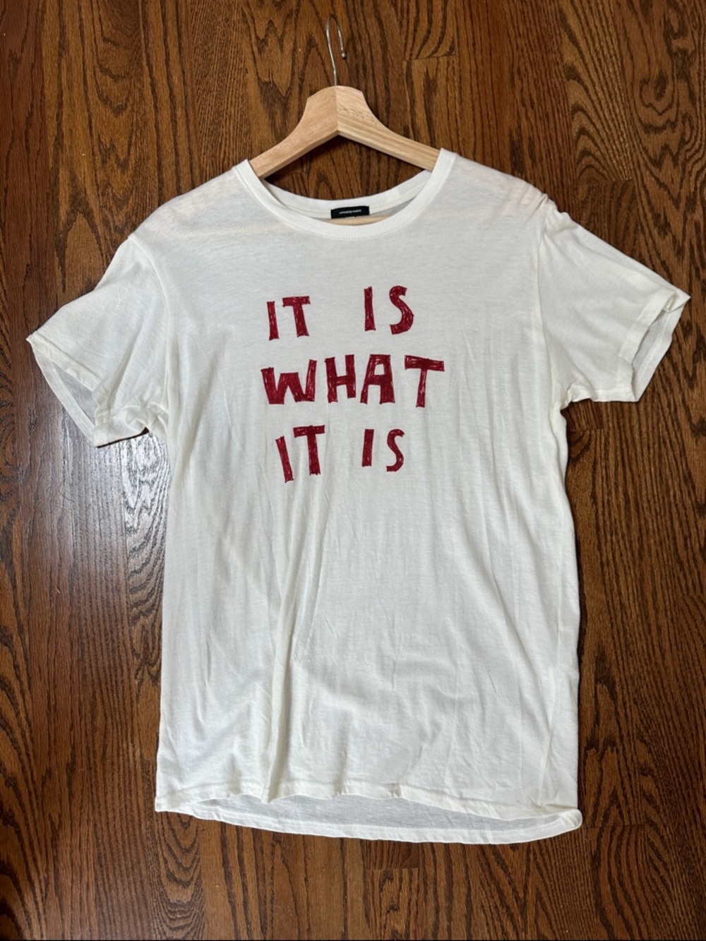 R13 Cream Graphic Tee with Red Lettering - Picture 4 of 6
